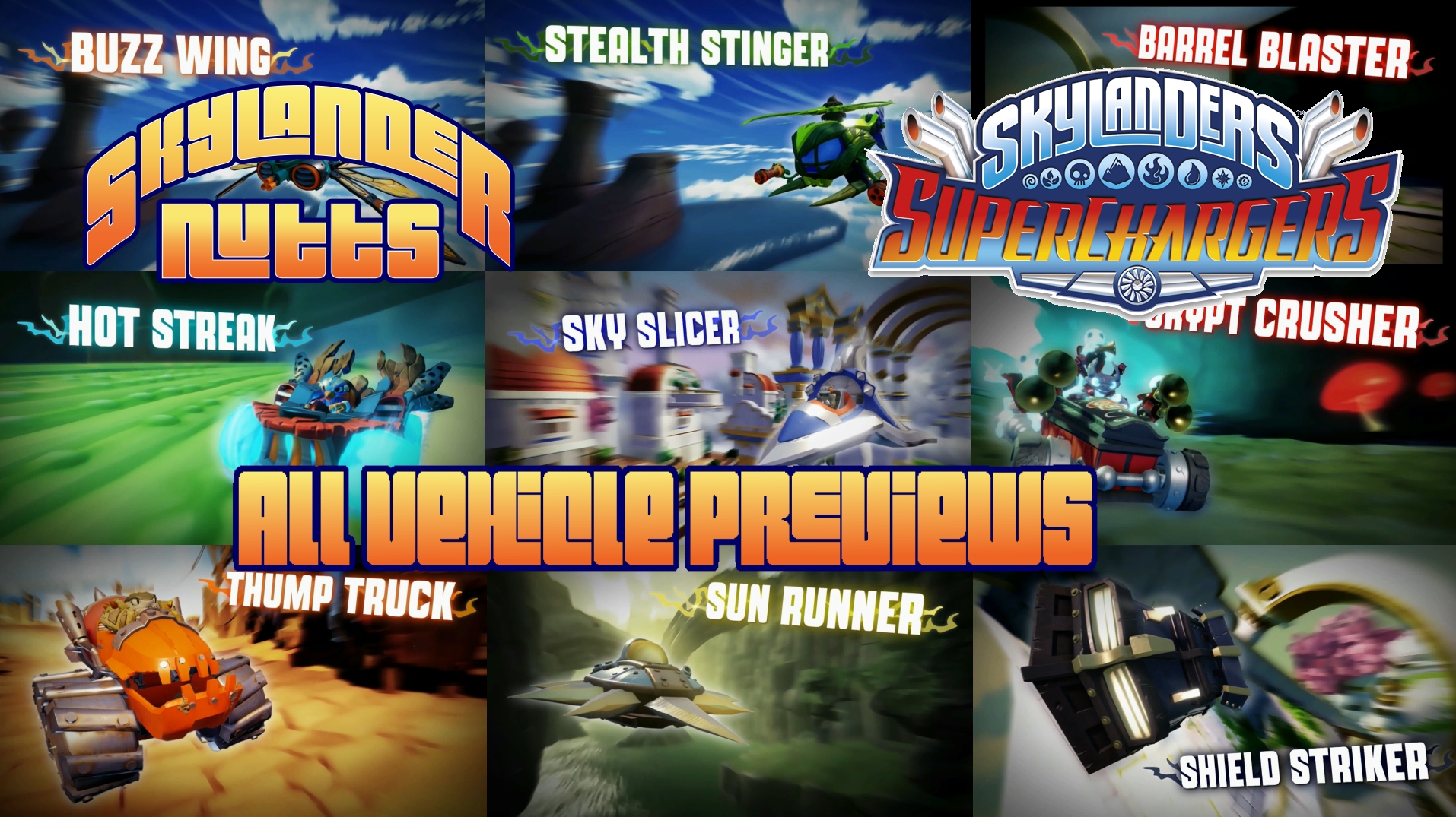 Skylanders SuperChargers - All Vehicles Preview